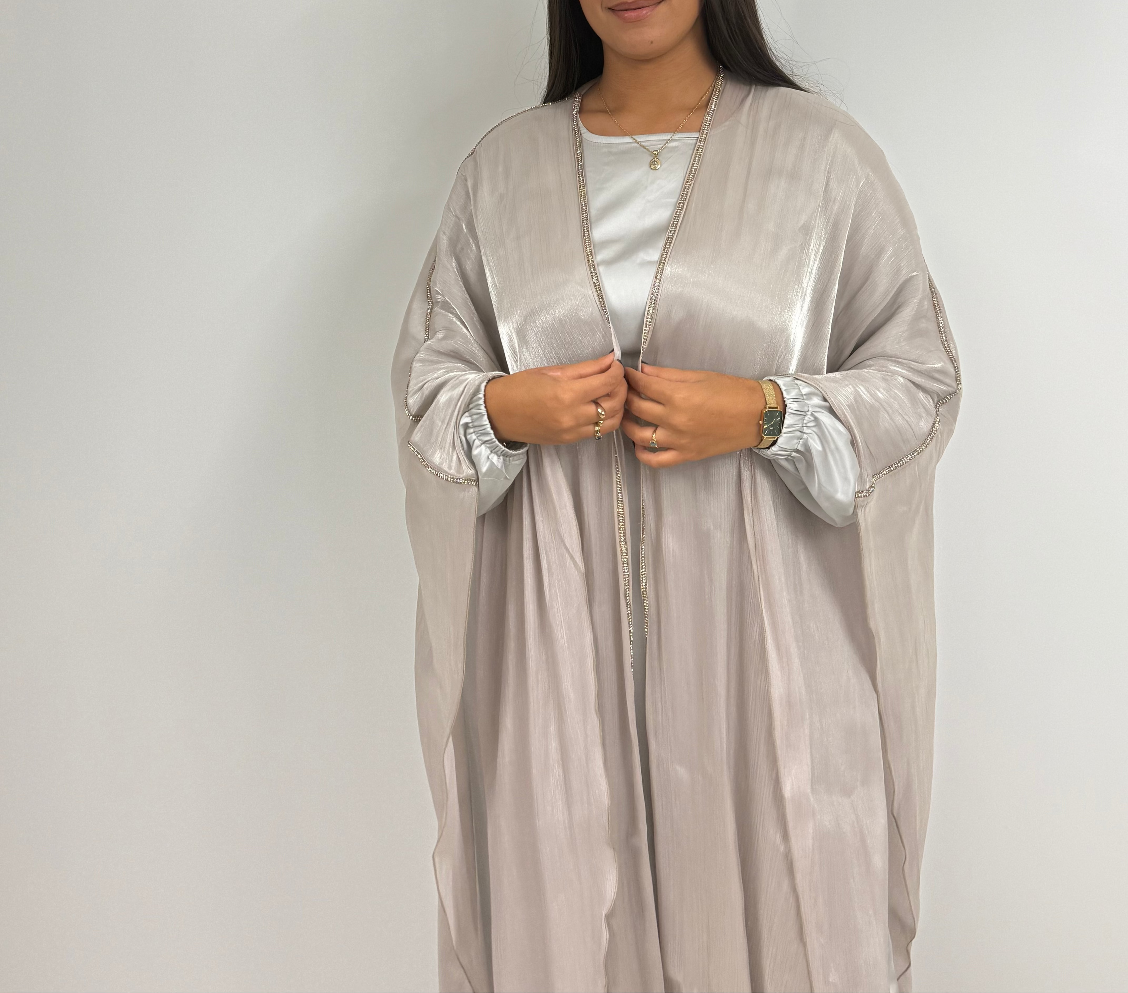 Abaya Al-Ajmal - Ivoire cendré